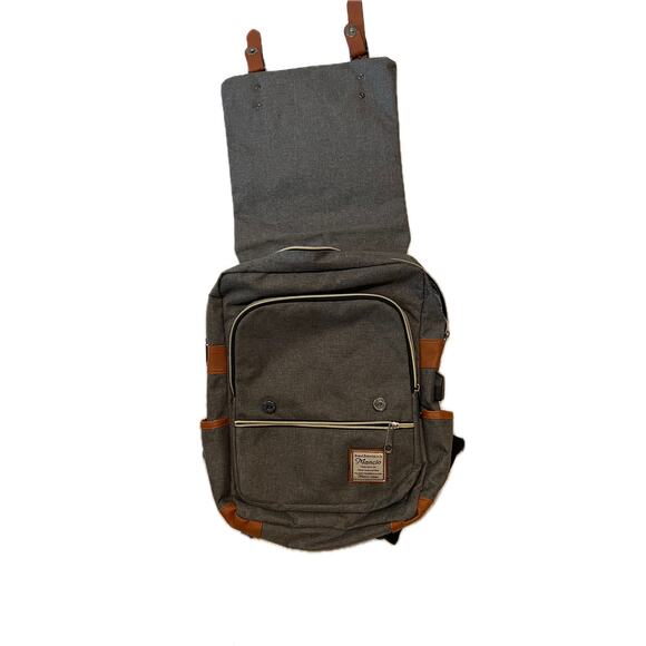 Mancio Laptop Backpack with USB Port, Slim Tear Resistant - Picture 4 of 6